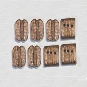 Ceviz Makara 10mm Üç Delikli 10 Adet