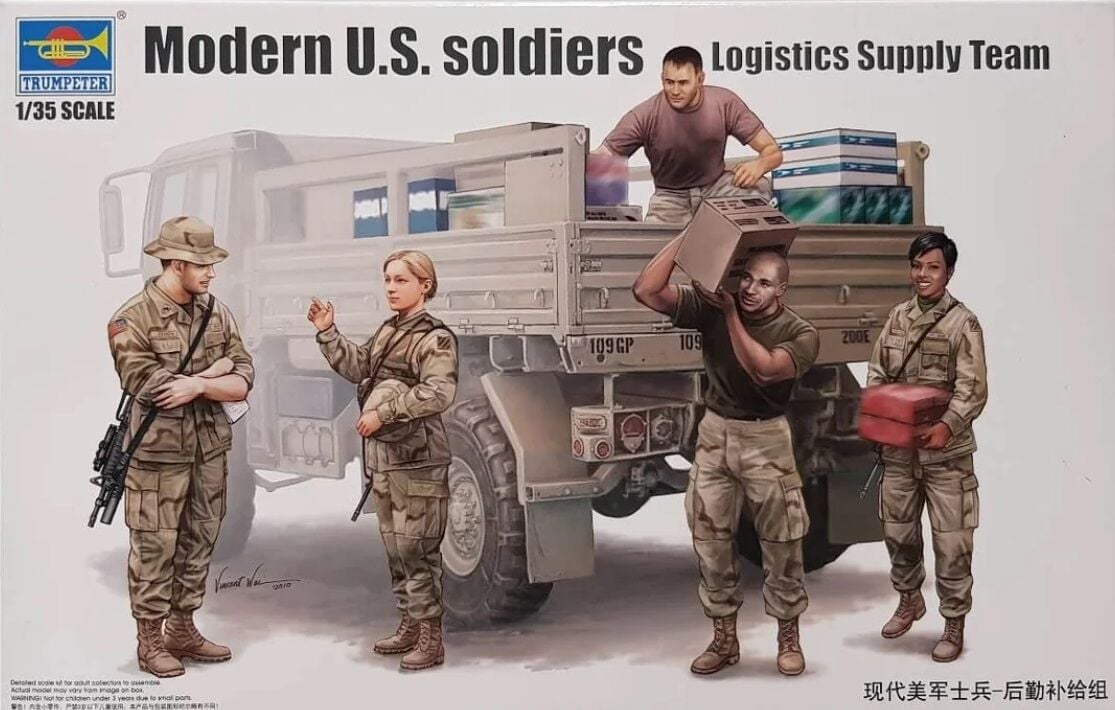 1/35 Modern US Soldiers-Logistics Supply Team