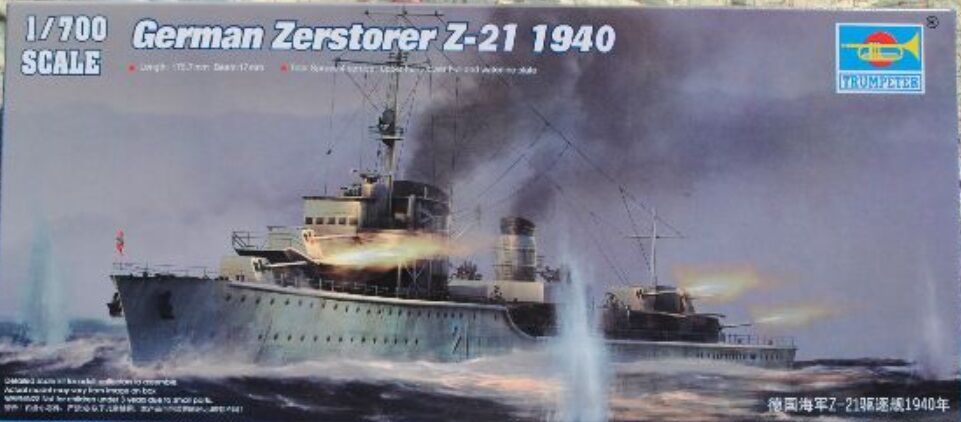 1/700 German Zerstorser Z-21 1940