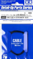 1/6,1/12,1/24 Kablo 0.65mm Siyah 2m.