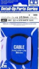 1/6,1/12,1/24 Kablo 0.8mm Siyah 2m.