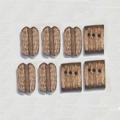 Ceviz Makara 10mm Üç Delikli 10 Adet