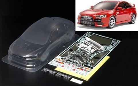 1/10 Lancer Evo X Kaportası Işıklıya uygun