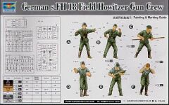 1/35 Figure-German Field Howitzer Gun Crew (on Fir