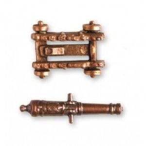 Metal Arabalı Top 40mm (Bronz Değildir.) 1 Ad.