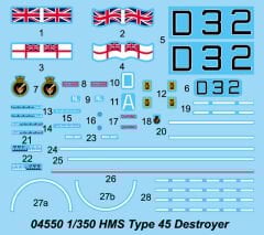 1/350 HMS Type 45 Destroyer