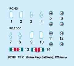 1/350 Italian NAVY Battleship NV Roma