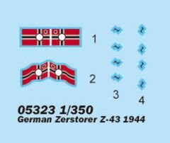 1/350 German Zerstorer Z-43 1944