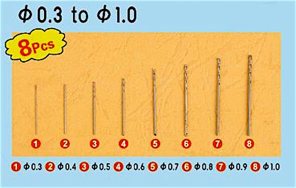Matkap Ucu Seti No.1 (0,3/1,0) 8 Ad.