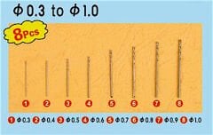 Matkap Ucu Seti No.1 (0,3/1,0) 8 Ad.