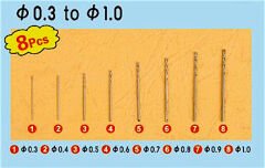 Matkap Ucu Seti No.1 (0,3/1,0) 8 Ad.