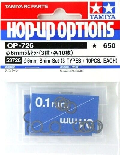 6mm Shim Set *10 x 3 Tip